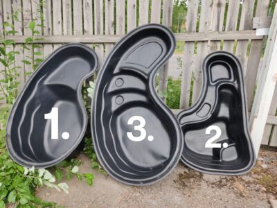 Puutarha-allas 3 eri kokoa